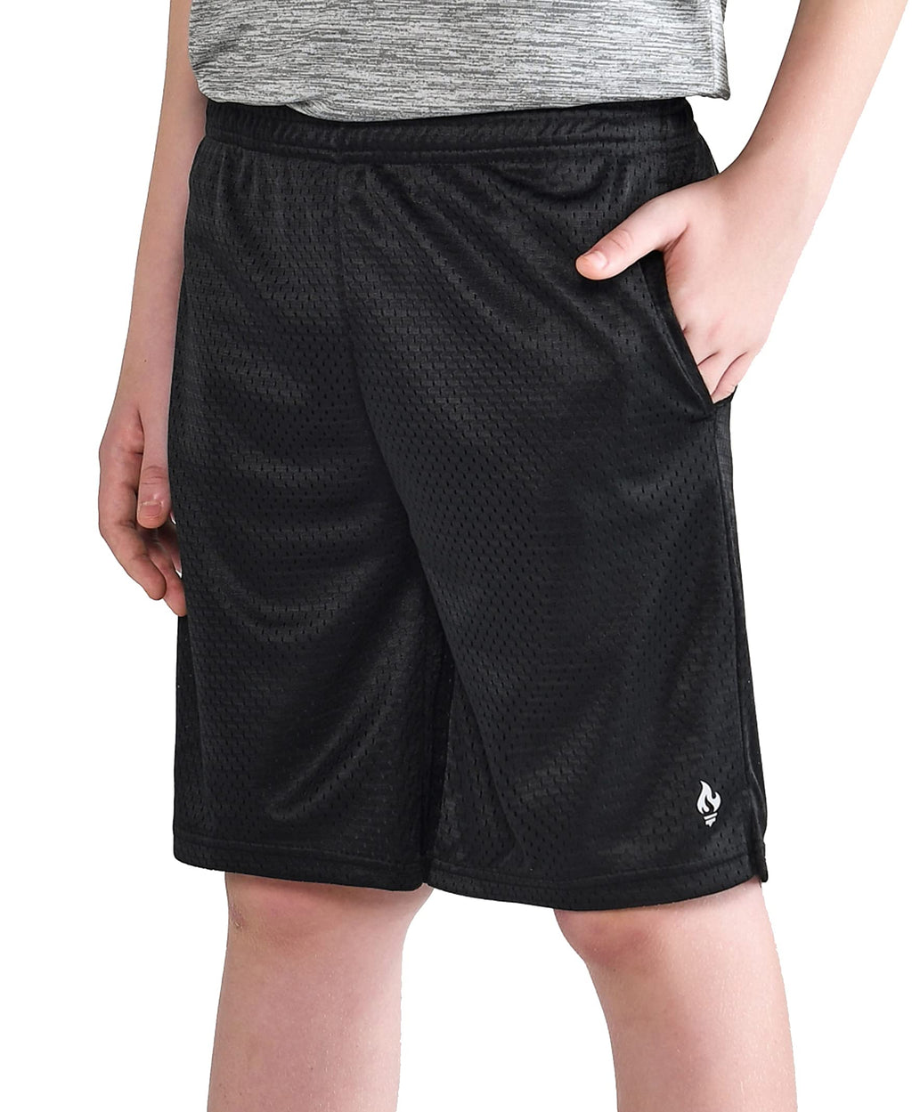 5 Pack Boys Athletic Shorts Mesh Basketball Youth Apparel Kids Sports Active Gear with Pockets