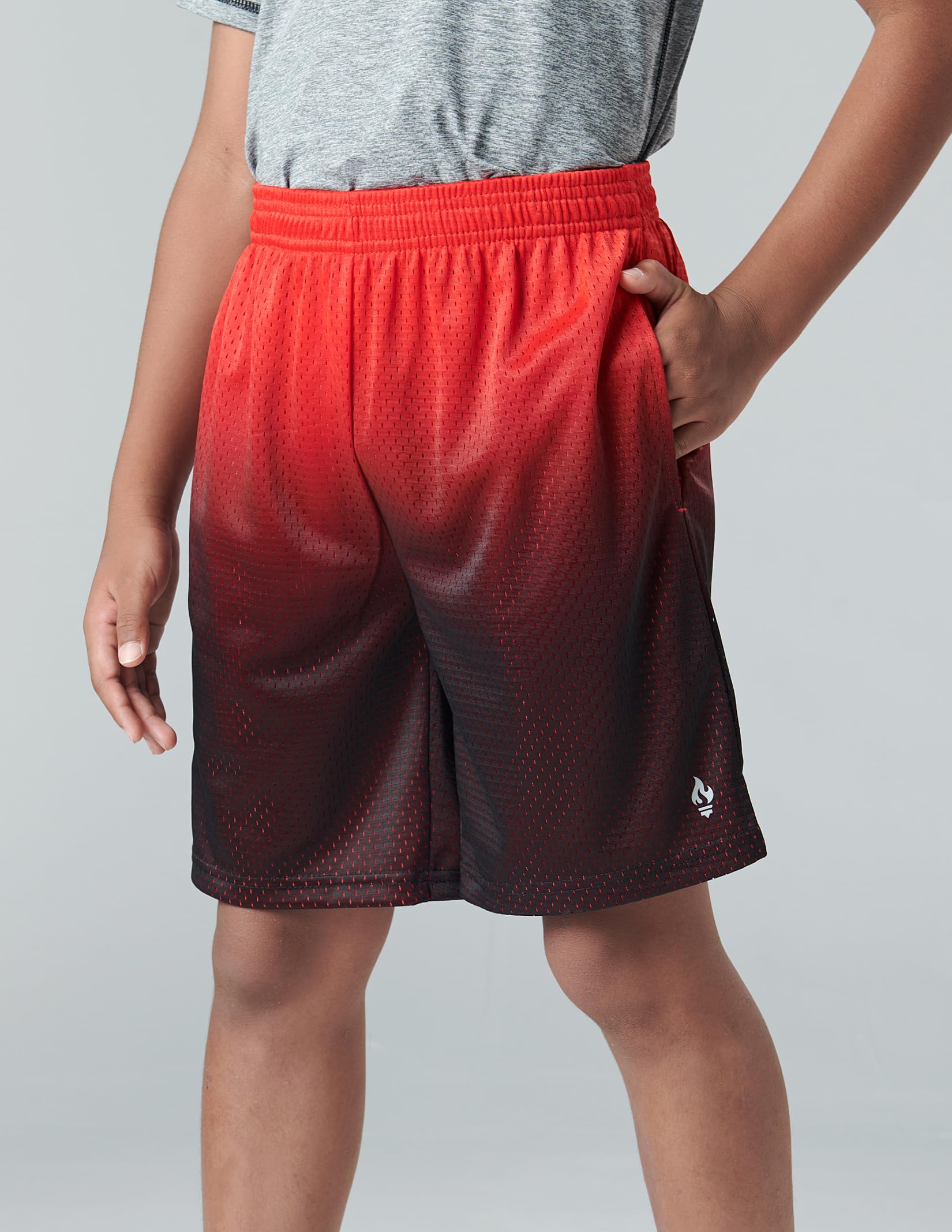 5 Pack Boys Athletic Shorts Mesh Basketball Youth Apparel Kids Sports Active Gear with Pockets