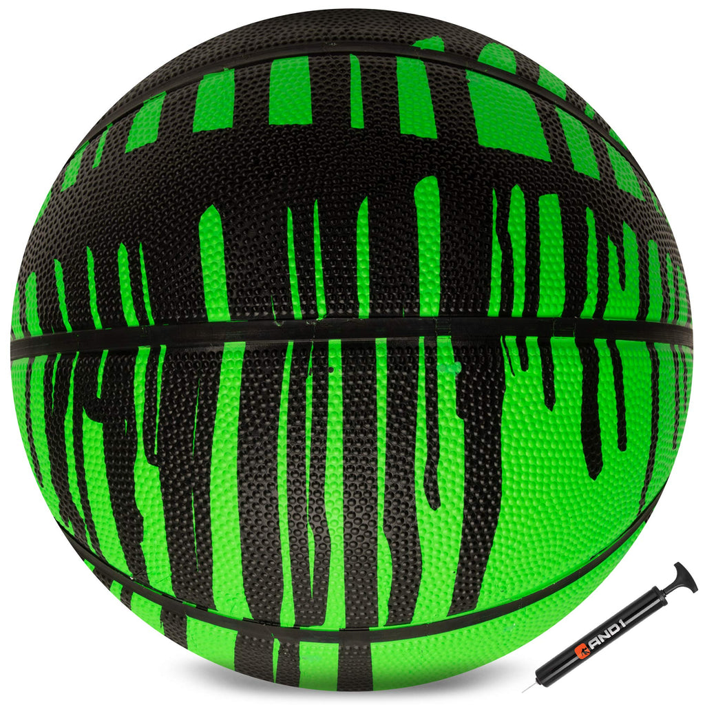 AND1 Chaos Basketball: Official Regulation Size 7 (29.5 inches) Rubber - Deep Channel Construction Streetball, Made for Indoor Outdoor Basketball Game
