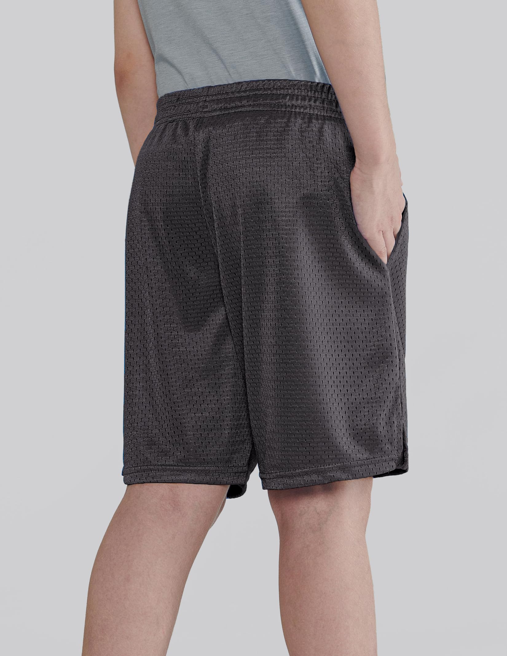 5 Pack Boys Athletic Shorts Mesh Basketball Youth Apparel Kids Sports Active Gear with Pockets