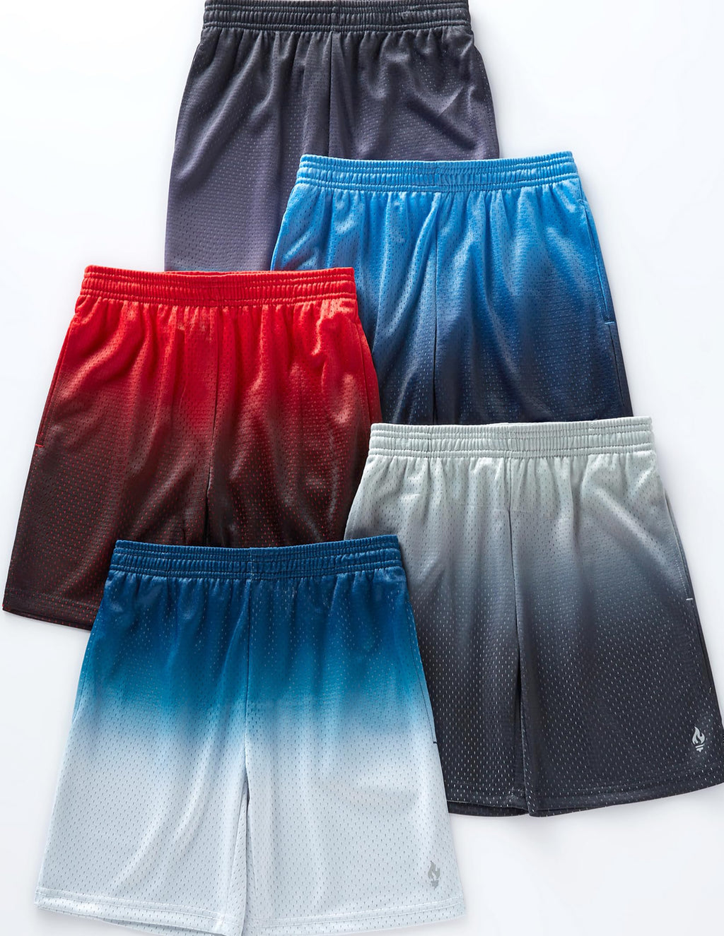 5 Pack Boys Athletic Shorts Mesh Basketball Youth Apparel Kids Sports Active Gear with Pockets