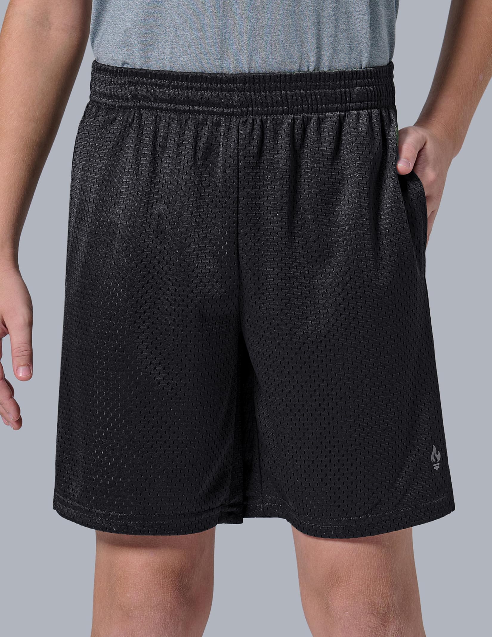 5 Pack Boys Athletic Shorts Mesh Basketball Youth Apparel Kids Sports Active Gear with Pockets