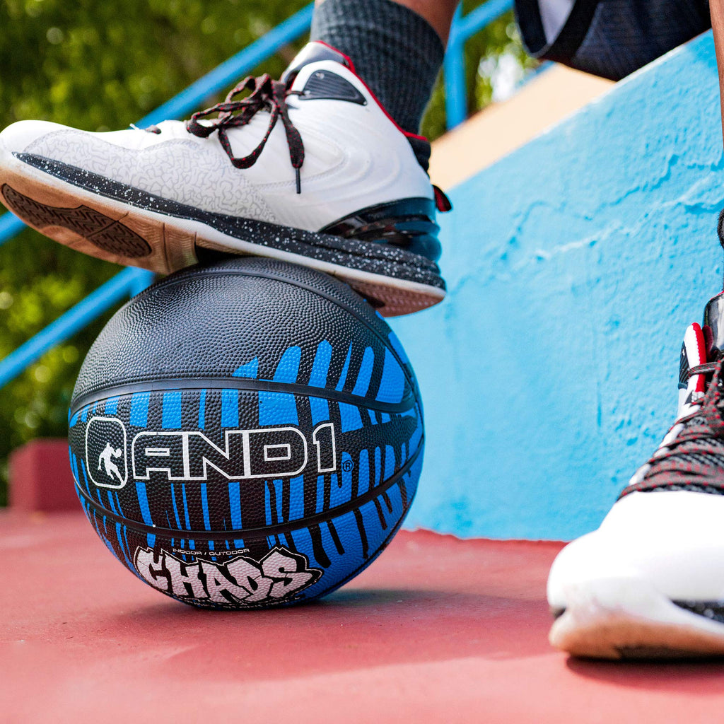 AND1 Chaos Basketball: Official Regulation Size 7 (29.5 inches) Rubber - Deep Channel Construction Streetball, Made for Indoor Outdoor Basketball Game