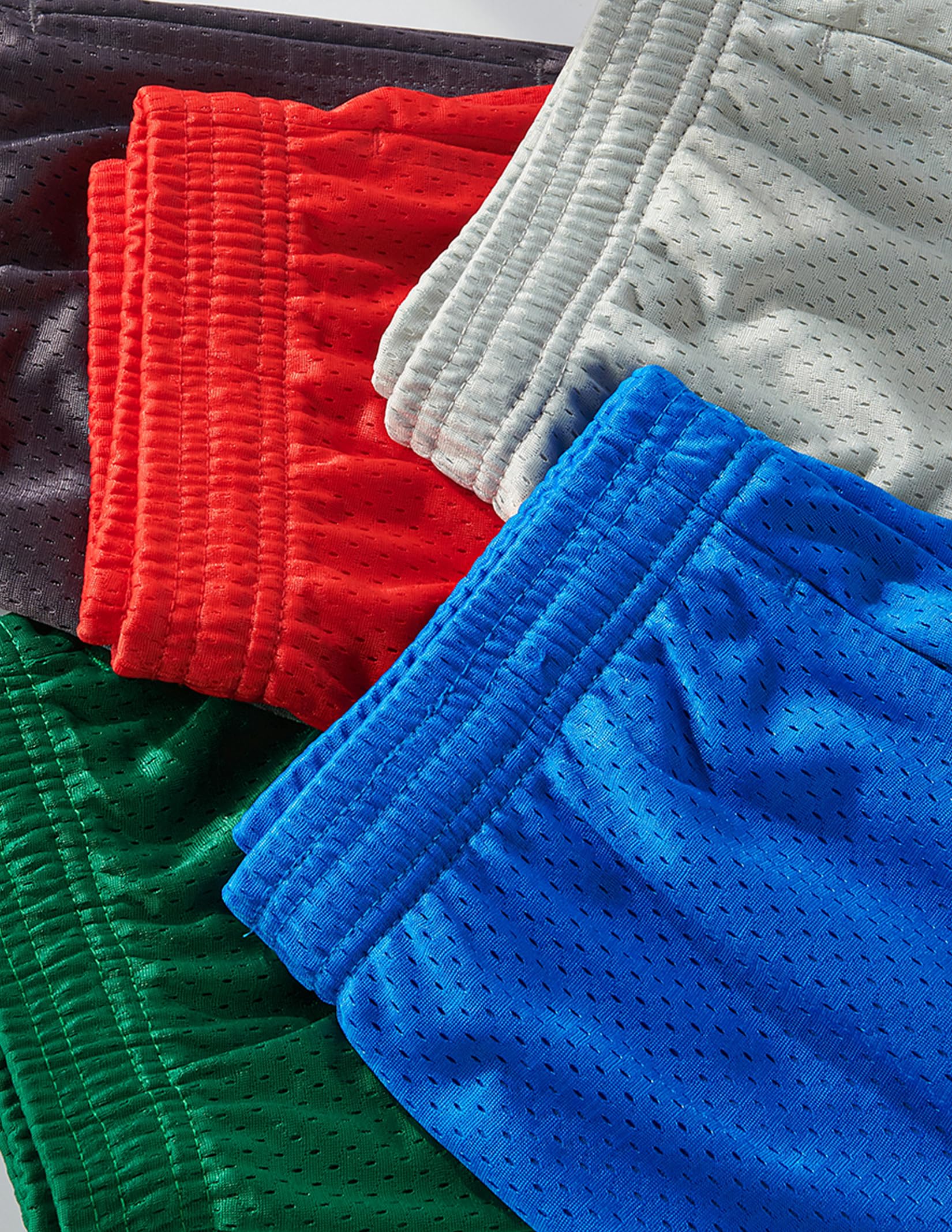 5 Pack Boys Athletic Shorts Mesh Basketball Youth Apparel Kids Sports Active Gear with Pockets
